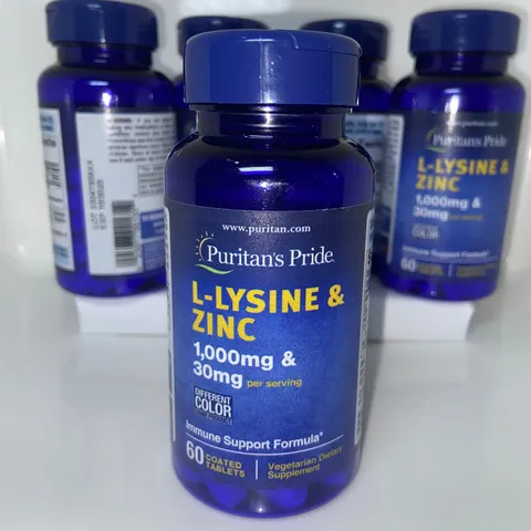 Viên uống giảm mụn bổ sung L - lysine 1000mg và zinc 30mg 60v - Small Family