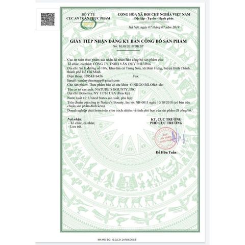 [Date 2026] Viên uống bổ não Nature's Bounty Ginkgo Biloba 60mg 60 viên - Small Family