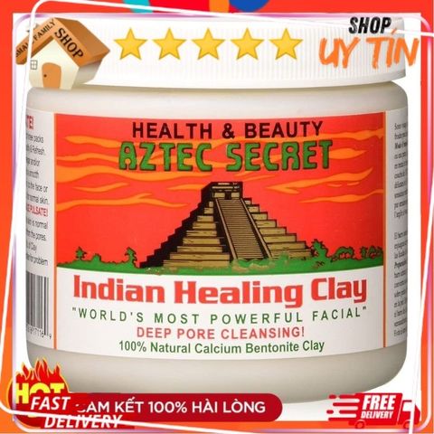 Mặt Nạ Đất Sét Núi Lửa Bentonit Aztec Secret - Giảm Mụn, Thải Độc Da, Dưỡng Sáng Da, 454g - Hàng Mỹ