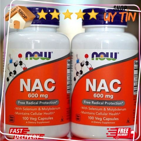 Viên Giải Độc Gan N-Acetyl-Cysteine 600mg-1000mg - Tăng Cường Chức Năng Gan, Hỗ Trợ Kháng Oxy Hóa, Chính Hãng Mỹ