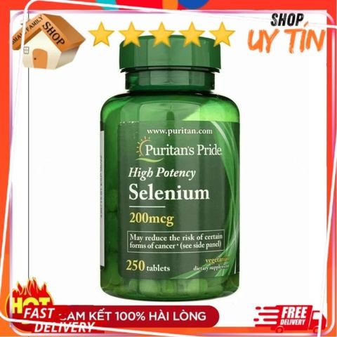 Viên Uống Selenium 200 mcg - Hỗ Trợ Tim Mạch, Tăng Cường Miễn Dịch, Chống Oxy Hóa - Puritan's Pride