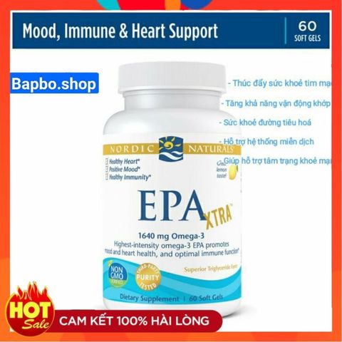 Viên uống bổ sung omega 3, EPA hỗ trợ tim mạch, tăng sức đề kháng Nordic Naturals 389692