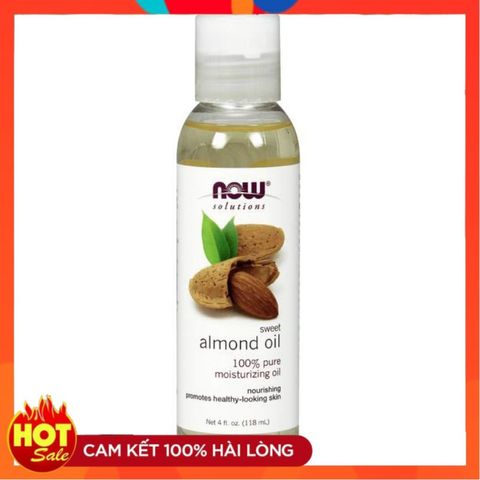 Dầu Hạnh Nhân Dưỡng Ẩm Now 118ml - Dầu Hạt Chăm Sóc Da Khô, Giảm Thâm Quầng Mắt, Chống Lão Hóa, Xuất Xứ Mỹ