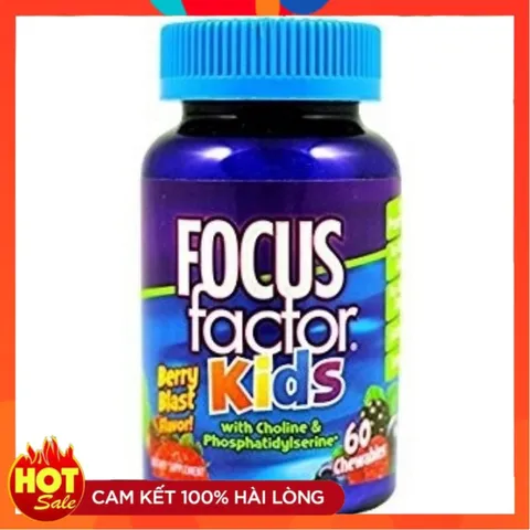 [Date 4/2026] Kẹo dẻo hỗ trợ trí não cho bé Focus Factor fof Kids 60v - Small Family
