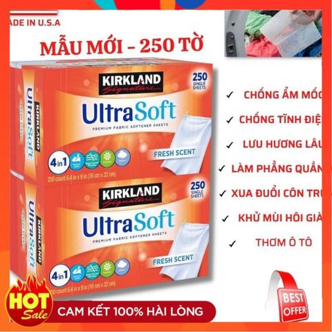 Giấy Thơm Kirkland Ultra Soft - Chống Ẩm, Khử Mùi, Làm Thơm Quần Áo Hàng Nhập Khẩu Mỹ - Công Dụng Đa Năng cho Gia Đình
