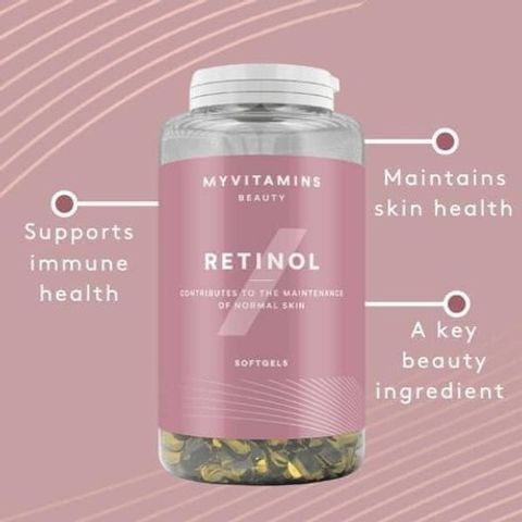 Viên uống dưỡng da Retinol MyVitamins Beauty UK 90 viên – Hỗ trợ da căng sáng, chống lão hóa hiệu quả