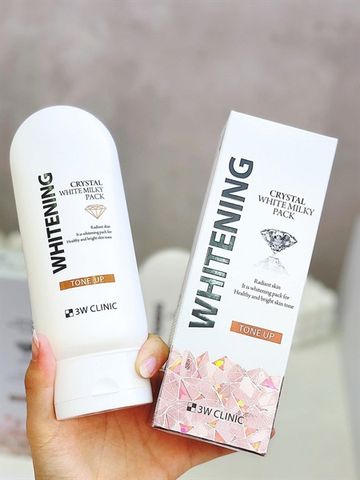 Kem Kích Trắng 3W Clinic Crystal White Milky Pack 200g - Dưỡng Sáng Da Body, Mềm Mịn, làm Trắng Da Tự Nhiên