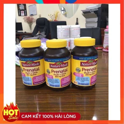 Vitamin tổng hợp cho mẹ bầu Nature Made Prenatal Multi + DHA 200mg DHA - Small Family