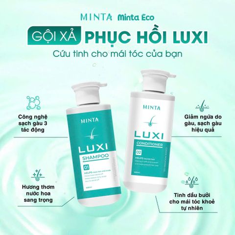Combo Dầu Gội Xả Phục Hồi LUXI 500ml - Giúp Làm Sạch Da Đầu, Nuôi Dưỡng Tóc Khỏe Mạnh, Mềm Mượt và Giảm Gãy Rụng Tóc