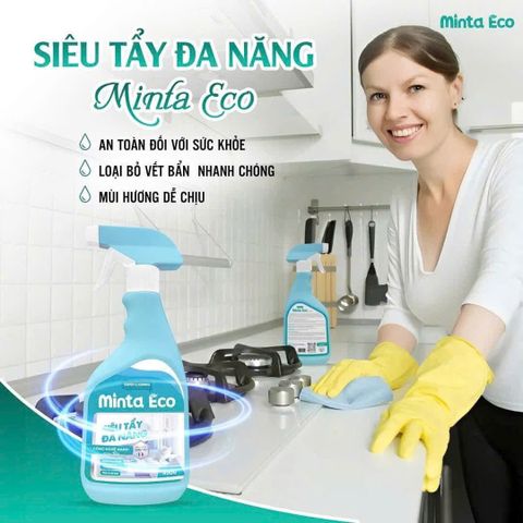 Nước Siêu Tẩy Đa Năng Minta Eco 450g - Công Nghệ Nano An Toàn, Tẩy Sạch Nhanh Chóng Nhiều Bề Mặt Trong Nhà, Thân Thiện Với Da Tay