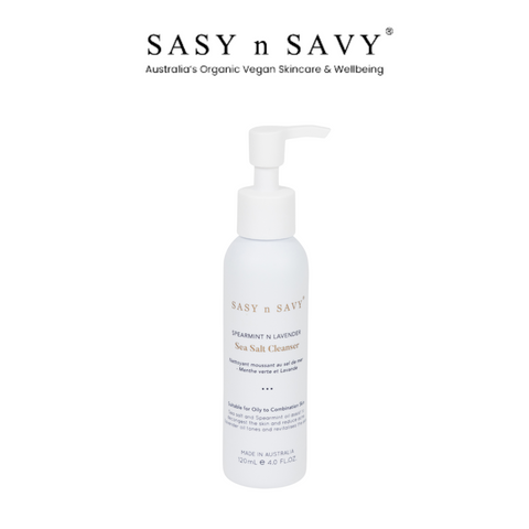 Sữa Rửa Mặt Tạo Bọt Muối Biển Oải Hương & Bạc Hà Sasy n Savy - Sạch Sâu, Phù Hợp Da Dầu, Hương Thơm Tươi Mát 100mL