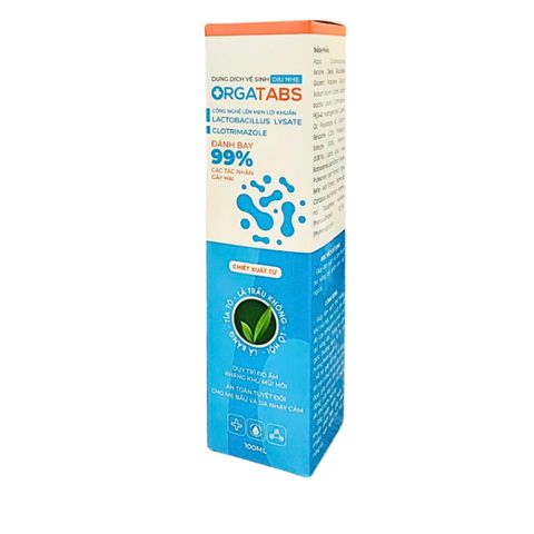 Dung dịch vệ sinh Orgatabs 100ml - Công nghệ lên men lợi khuẩn dịu nhẹ cho mẹ bầu và da nhạy cảm, chăm sóc sức khỏe vùng kín an toàn.