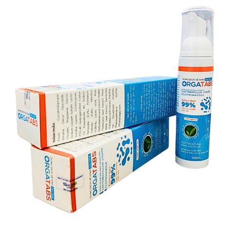 Dung dịch vệ sinh Orgatabs 100ml - Công nghệ lên men lợi khuẩn dịu nhẹ cho mẹ bầu và da nhạy cảm, chăm sóc sức khỏe vùng kín an toàn.