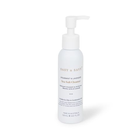 Sữa Rửa Mặt Tạo Bọt Muối Biển Oải Hương & Bạc Hà Sasy n Savy - Sạch Sâu, Phù Hợp Da Dầu, Hương Thơm Tươi Mát 100mL