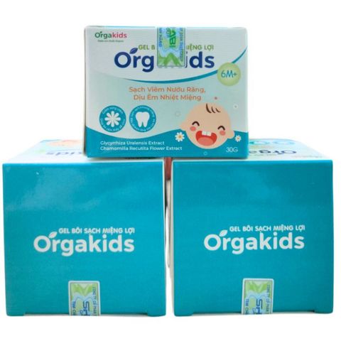 Gel Bôi Sạch Miệng Lợi Orgakids - Làm Sạch Viêm Nướu Răng, Dịu Êm Nhiệt Miệng Cho Trẻ - Hộp 30g