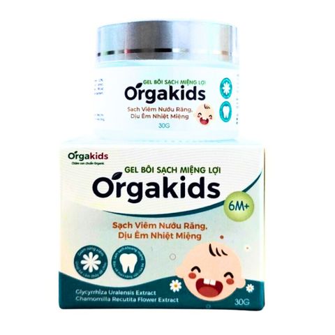 Gel Bôi Sạch Miệng Lợi Orgakids - Làm Sạch Viêm Nướu Răng, Dịu Êm Nhiệt Miệng Cho Trẻ - Hộp 30g