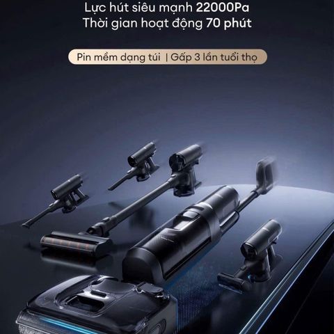 Máy Lau Sàn Switch S7 Stretch - Lực Hút 22.000Pa, 5 Đầu Hút Linh Hoạt, Thiết Kế Dễ Dàng Sạch Sâu Mọi Ngóc Ngách