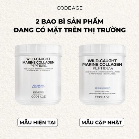Bột Collagen Biển Codeage Peptides 450g - Thực Phẩm Bảo Vệ Sức Khỏe, Cấp Ẩm & Trẻ Hóa Da, Xuất Xứ Mỹ