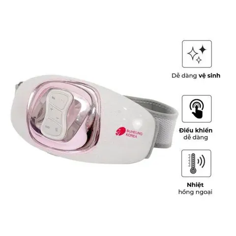 Đai Massage Bụng BUHEUNG MK-340 - Thiết bị Massage Trị Liệu Hồng Ngoại EMS, Giúp Giảm Đau Bụng Kinh và Đau Lưng