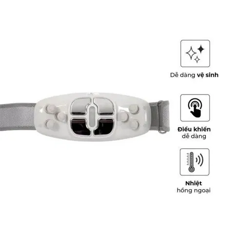 Đai Massage Bụng BUHEUNG MK-340 - Thiết bị Massage Trị Liệu Hồng Ngoại EMS, Giúp Giảm Đau Bụng Kinh và Đau Lưng
