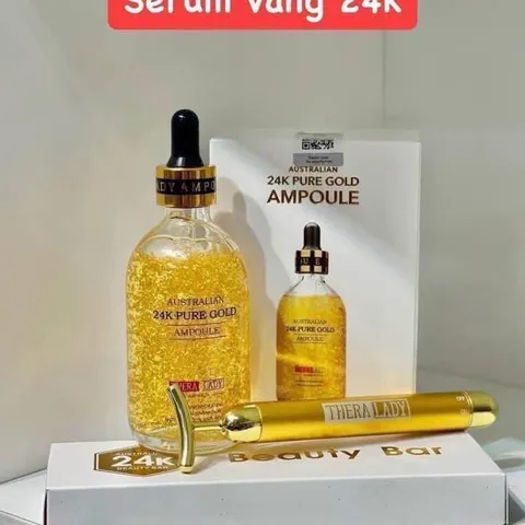 (Tặng kèm Thanh lăn) Serum vàng  24k Pure Gold Ampoule 100ml Úc