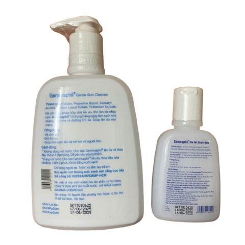 Sữa Rửa Mặt GAMMAPHIL 500ml - Chăm Sóc Da Nhạy Cảm, Da Nhờn, Da Khô - Giảm Rôm Sảy, Ngứa Da, Dành Cho Trẻ Em và Người Lớn