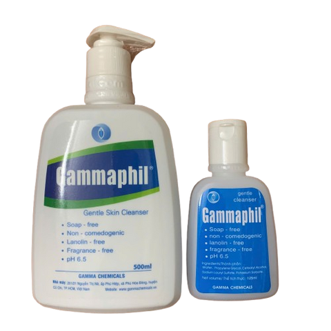 Sữa Rửa Mặt GAMMAPHIL 500ml - Chăm Sóc Da Nhạy Cảm, Da Nhờn, Da Khô - Giảm Rôm Sảy, Ngứa Da, Dành Cho Trẻ Em và Người Lớn