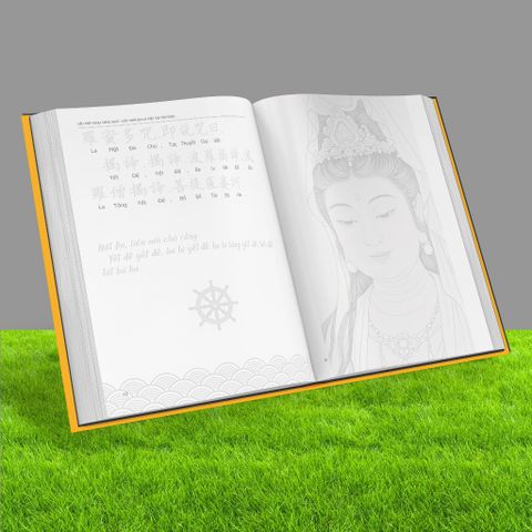 Vở Chép Kinh Bát Nhã Tâm Kinh A5 in Mờ Hán Việt và Sanskrit - Hỗ Trợ Học Chữ Hán, Việt và Chữ Phạn Cho Mọi Lứa Tuổi