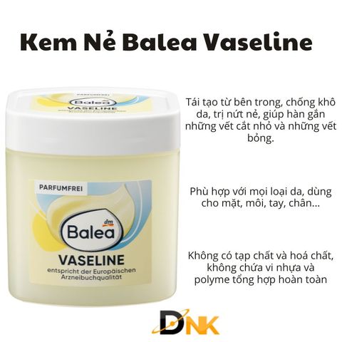 Kem Dưỡng Ẩm Balea Vaseline 125ml - Hàng Nội Địa Đức, Giúp Làm Mềm Da Khô Nẻ, Không Hương Liệu, An Toàn Cho Da Nhạy Cảm