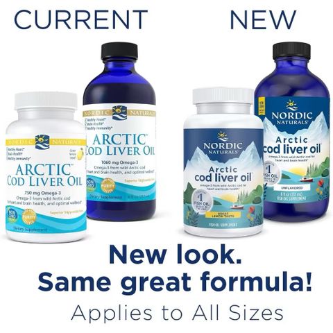 Dầu Gan Cá Tuyết Bắc Cực Nordic Naturals - Viên Uống 180 Viên Hỗ Trợ Tim Mạch và Miễn Dịch, Vị Chanh Ngon
