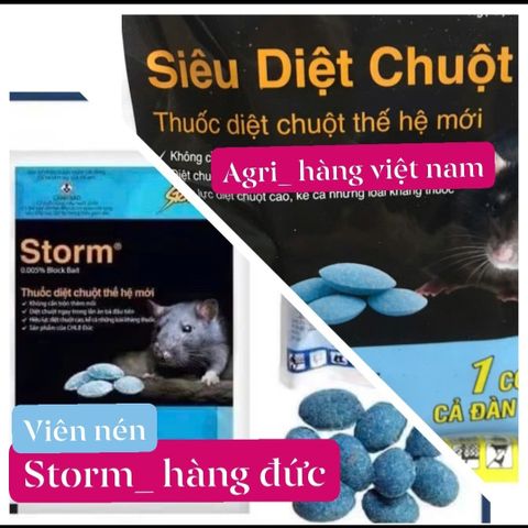 Viên Nén Diệt Chuột Sinh Học Storm 0.005% - An Toàn, Hiệu Quả Cao, 20 Viên, Thân Thiện Môi Trường
