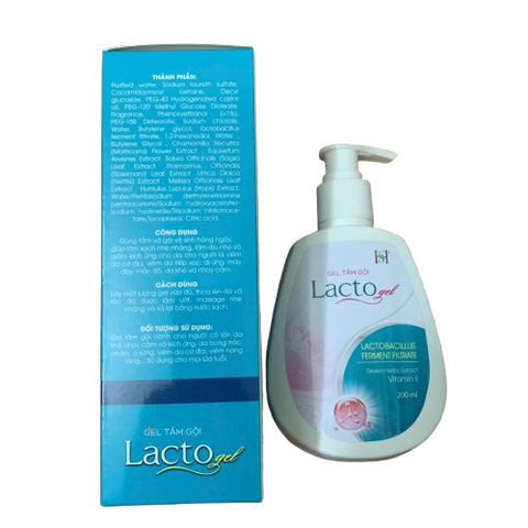 Gel Tắm Gội Lacto SH 200ml - Giải Pháp Cho Da Khô Nhạy Cảm, Kích Ứng, Mẩn Đỏ, Mề Đay, Dành Cho Trẻ Em Từ 1 Ngày Tuổi