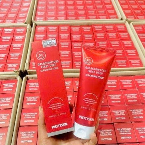 Sữa Rửa Mặt Galactomyces First Deep Cleansing Foam Prettyskin 150ml - Làm Sạch Da Sâu, Cấp Ẩm và Làm Sáng Da Tay Nghe Mềm Mại