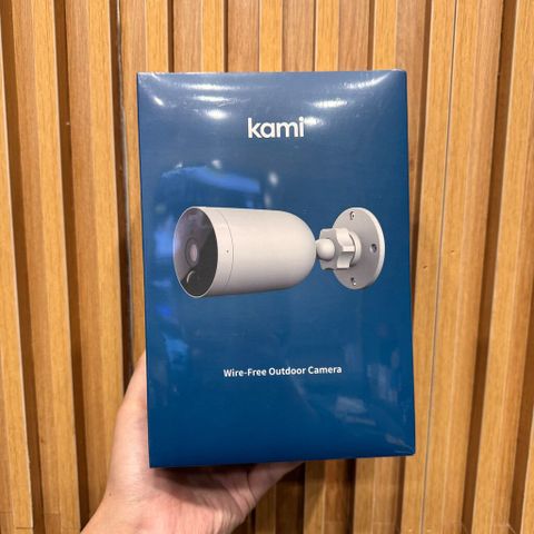 Camera WiFi Kami không dây ngoài trời - Giám sát an toàn 1080P HD, pin sạc tiện lợi, chống nước IP65, điều khiển qua ứng dụng Kami Home.