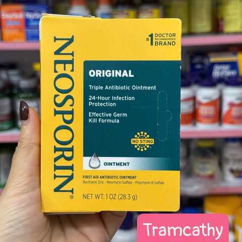 Neosporin Original Ointment 28.3g - Kem Kháng Khuẩn Hỗ Trợ Làm Lành Vết Thương, Ngăn Nhiễm Trùng, Sản Phẩm Chăm Sóc Vết Thương Hàng Mỹ