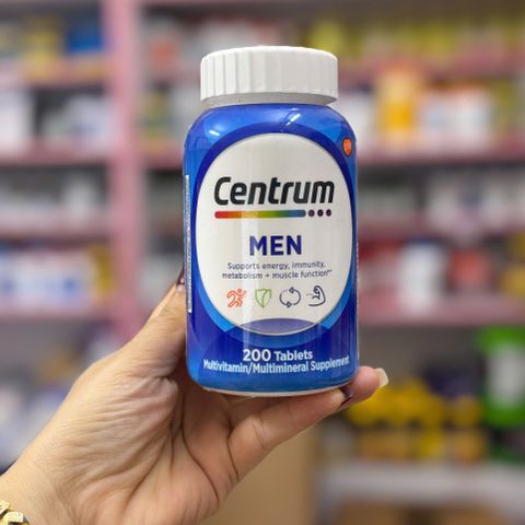 Viên Uống Multivitamin Centrum Men 200 Viên - Hỗ Trợ Sức Khỏe Nam Giới Dưới 50 Tuổi - Hàng Mỹ Chính Hãng