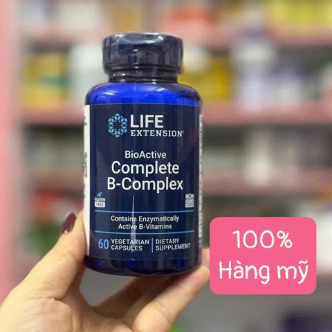 Viên uống Life Extension BioActive Complete B-Complex 60 viên - Tăng cường năng lượng, hỗ trợ sức khỏe tim mạch và thần kinh