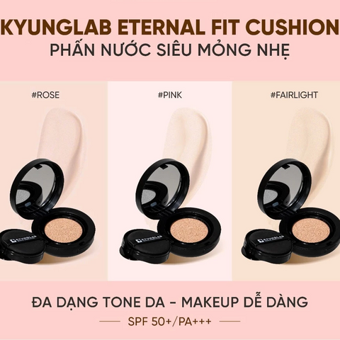 Phấn Nước KyungLab Eternal Fit SPF 50+ - Cushion Che Phủ Đỉnh Cao, Lớp Nền Mỏng Nhẹ Dành Cho Da Nhạy Cảm, Dưỡng Da Mượt Mà