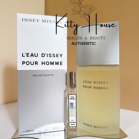 Nước Hoa Issey Miyake L'Eau d'Issey Pour Homme 10ml - Nước Hoa Nam Tinh Khiết, Hương Gỗ Tươi Mát, Tự Tin và Để Lại Ấn Tượng