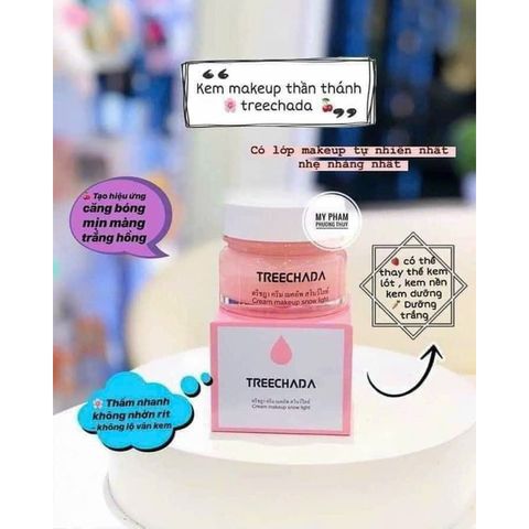 Kem Nền Trang Điểm Dưỡng Da Tree Chada Thái Lan SPF 50+ - Bật Tone Da, Mịn Màng Không Khuyết Điểm, Thay Thế BB CC Cream 50g