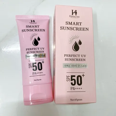 Kem Chống Nắng Hanacom 65g - SPF50/PA++++, Dưỡng Da, Nâng Tông, Kiềm Dầu, Ngăn Ngừa Lão Hóa, Cho Tất Cả Loại Da