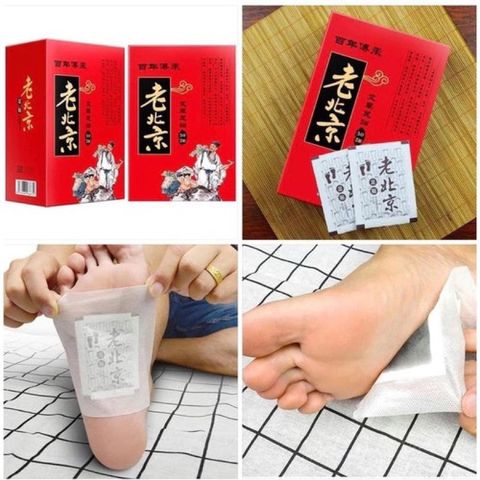 Miếng Dán Ngải Cứu Thải Độc Chân Lão Bắc Kinh - Giảm Mất Ngủ, Xóa Tan Mỏi Mệt, Hỗ Trợ Thanh Lọc Cơ Thể, 50 Miếng