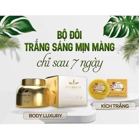 Kem Body Kích Trắng Tắm Trắng Collagen X3 Đông Anh - Dưỡng Trắng Da SPF 45+++ Hiệu Quả Nhanh, Saffron Giúp Trẻ Hóa Da