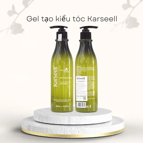 Kem Tạo Kiểu Tóc Xoăn Karseell 500ml - Gel Bóp Xoăn Tạo Sóng, Giữ Nếp, Chống Hư Tổn, Phù Hợp Mọi Loại Tóc