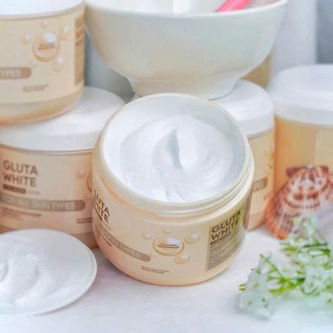 Kem Ủ Trắng Da Gluta White Thái Lan 600gr - Làm Trắng Da Mặt Và Body, Không Bết Dính, Siêu Thấm, Hàng Chính Hãng