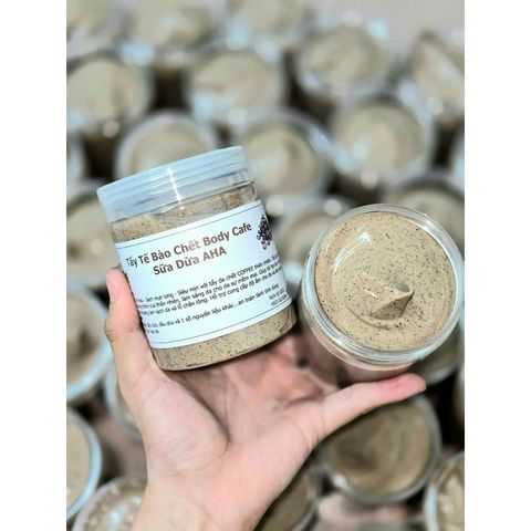 Tẩy Tế Bào Chết Cà Phê Sữa Dừa - Dưỡng Ẩm, Trắng Da và Mờ Thâm - Sản Phẩm Thiên Nhiên Chăm Sóc Da Toàn Thân