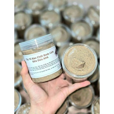 Tẩy Tế Bào Chết Cà Phê Sữa Dừa - Dưỡng Ẩm, Trắng Da và Mờ Thâm - Sản Phẩm Thiên Nhiên Chăm Sóc Da Toàn Thân