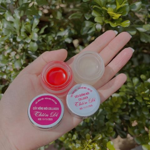 Combo Dưỡng Môi Thiên Di - Tinh Chất Cấy Màu Hồng Tự Nhiên, Tẩy Thâm, Chống Khô, Collagen Tăng Cường Độ Ẩm