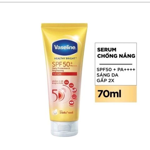 Serum Chống Nắng Toàn Thân Vaseline 50X - Bảo Vệ Da Với SPF 50+ PA++++, Dưỡng Da Sáng Rạng Ngời, 300ml