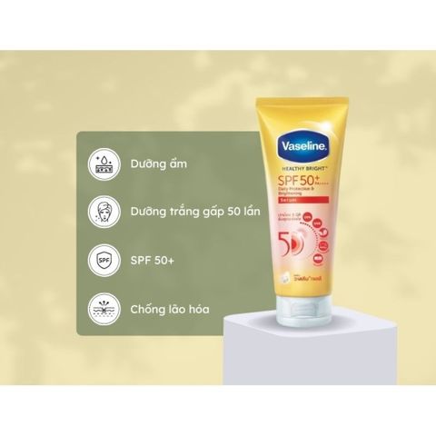Serum Chống Nắng Toàn Thân Vaseline 50X - Bảo Vệ Da Với SPF 50+ PA++++, Dưỡng Da Sáng Rạng Ngời, 300ml